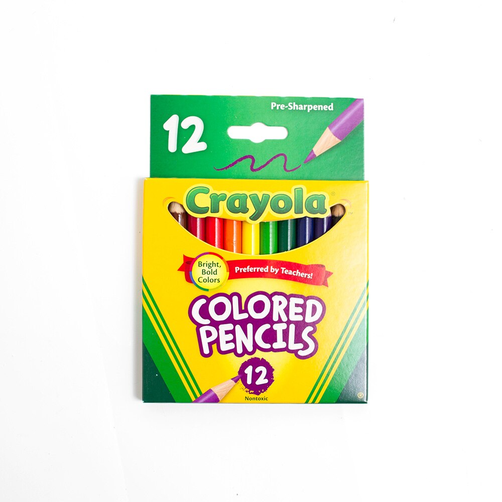 Crayola, Half Stick, Colored Pencil, 12 Color, Set